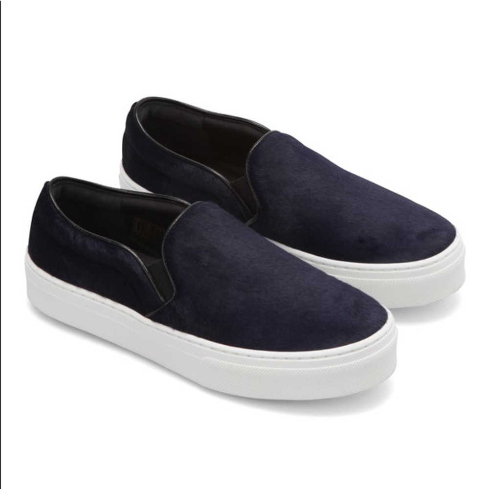 Celine pony hair slip on sneaker navy 38